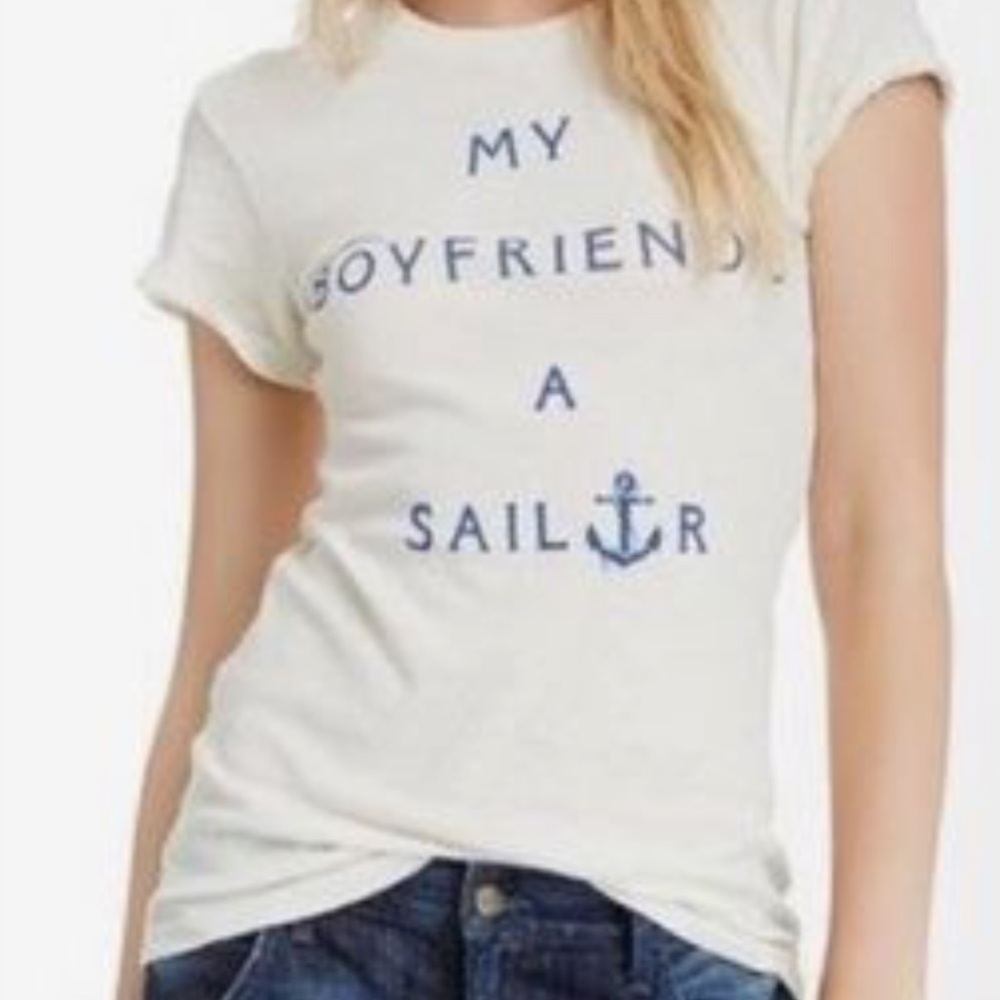 Super soft graphic “my boyfriends a sailor” tee
